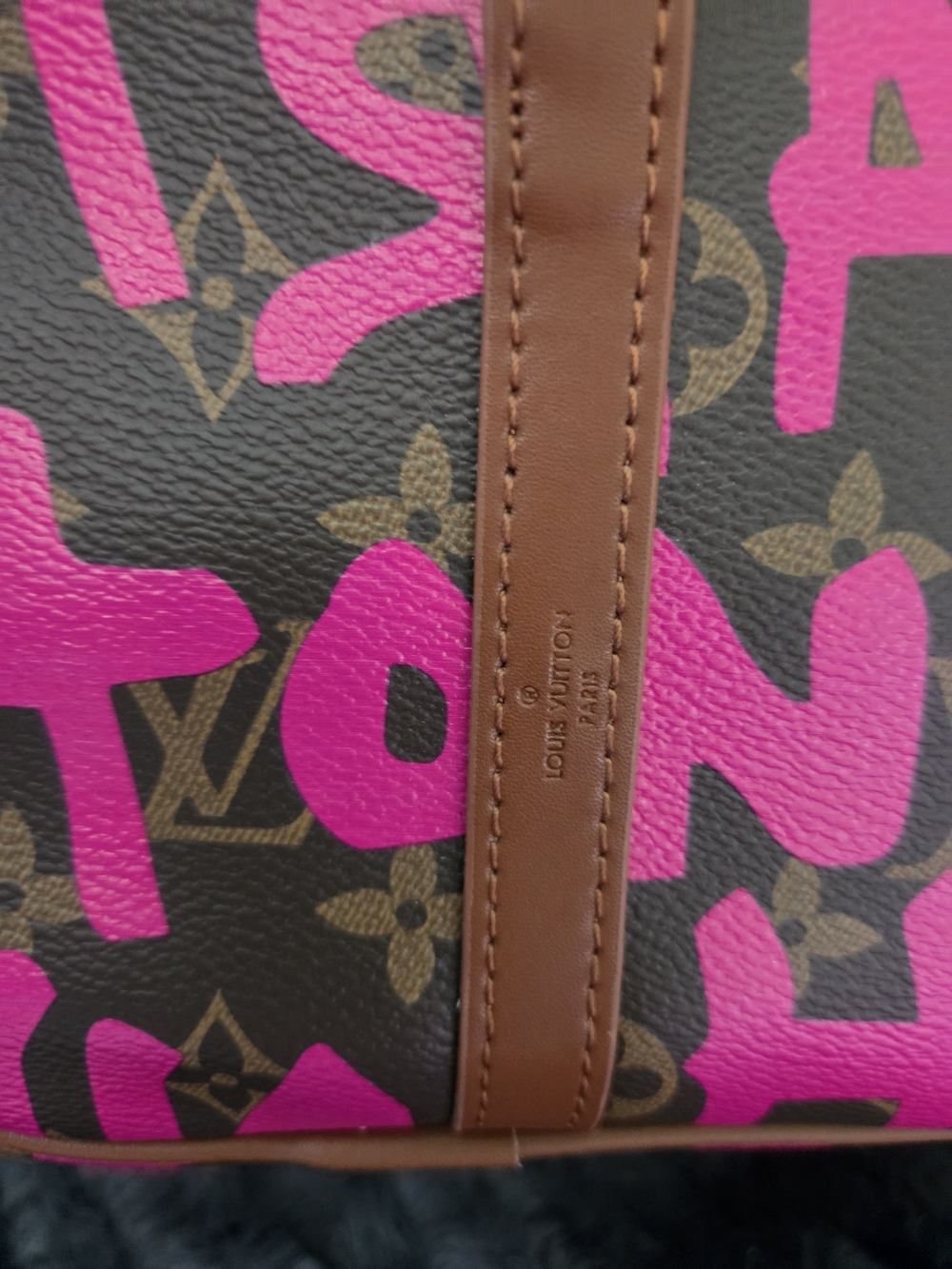 Vintage Pink Graffiti Speedy 30 Style Handbag - Picture 3 of 12